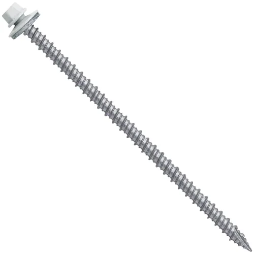 Vista 288 de Tornillos para techos de metal gris ABC 10 x 1 - Cabezal hexagonal - Arandela EPDM - Arandela de arranque automático/roscado - 1 bolsa - 250