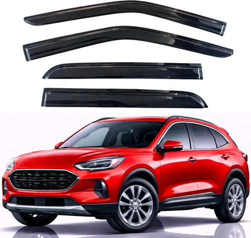 Vista 35 de KPY Moldura deflectora de viento con protección contra la lluvia compatible con Mazda CX-3 2016-2021 (CX3), 4 unidades, para ventana lateral