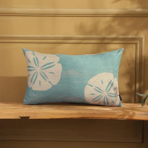Vista 3 de TRENDIN Funda de almohada de playa de 12 x 20 pulgadas, decoración marina marina rectangular, funda de cojín de lino para sofá, decoración rústica