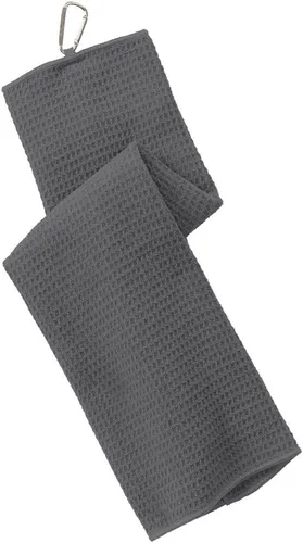 Vista 6 de Port Authority Toalla de golf de microfibra Waffle Negro