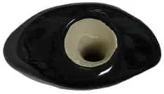 Vista 4 de Collar de Perlas de Piedra de Cerámica Negra Joyería