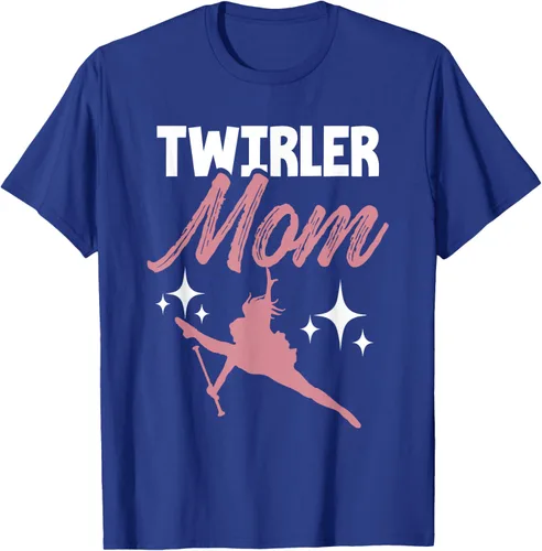 Vista 23 de Twirler Mom Baton Twirl Mother Majorette Twirling Camiseta, Negro, S