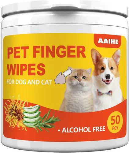 Vista 10 de Toallitas para orejas de perro de talla grande para perros y gatos, aroma a coco, 60