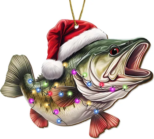 Vista 13 de Adornos colgantes de Navidad de Husky impresos por dos lados, recuerdo para mujeres, hombres y amigos, decoraciones colgantes de árbol de Navidad