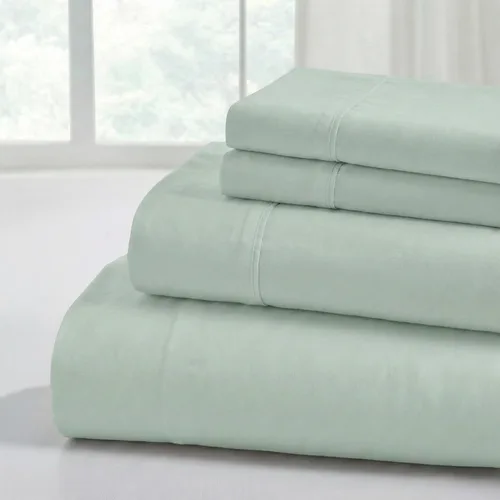 Vista 19 de Modern Threads - Sábanas lisas de microfibra suave, sábanas de microfibra de lujo, incluye sábana encimera, sábana bajera con bolsillos profundos