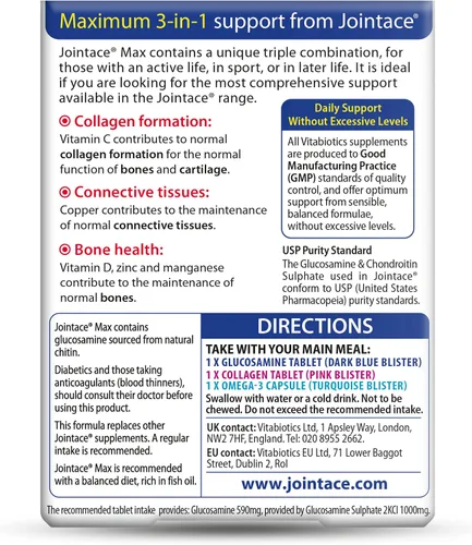 Vista 3 de Vitabiotics Jointace Max Tabletas - 84 Tabletas