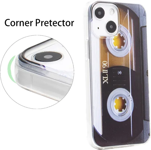 Vista 3 de Funda compatible con iPhone 13 Mini 80S, cinta de cassette a prueba de golpes, música fresca, funda protectora para iPhone 13 mini de 5.4 pulgadas
