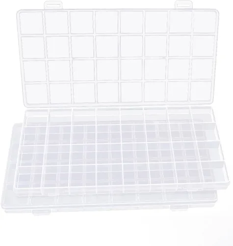 Vista 16 de IOOLEEM Caja organizadora de cuentas de plástico de 15 rejillas, caja de almacenamiento de contenedores, divisores para artes y manualidades