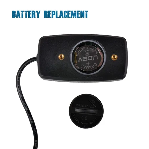 Vista 6 de Runleader Tacómetro digital de motor de gas, registro de horas y rpm, medidor de horas de luz de fondo, batería reemplazable para cortacésped
