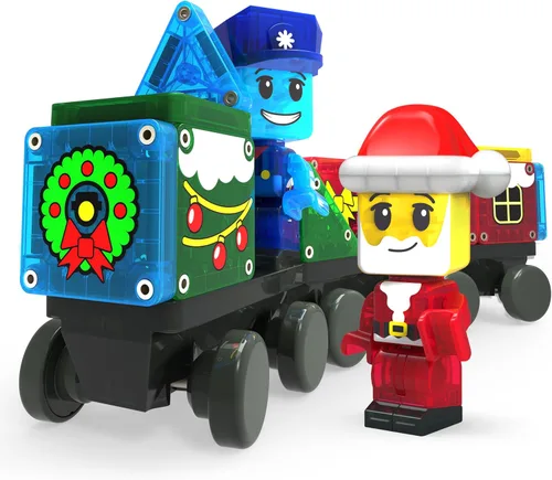 Vista 9 de MAGNA-TILES microMAGS Advent Calendar 34-Piece Magnetic Construction Set, The Original Magnetic Building