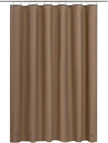 Vista 91 de Barossa Design - Forro de cortina estrecho de PEVA para ducha, con 3 imanes, impermeable, para cabina de baño pequeña, sin PVC, ojales metálicos