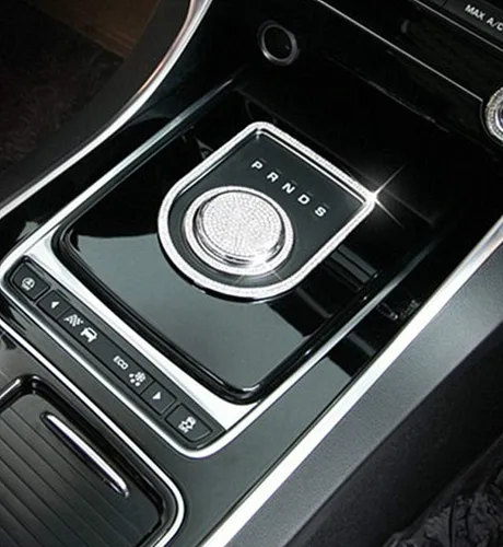 Vista 4 de Adecuado para Jaguar auto XF XE F-PACE Accesorios brillantes, botón de estacionamiento electrónico, perilla de control de engranajes, juego