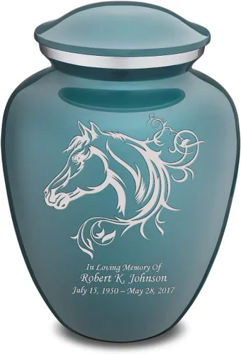 Vista 26 de Geturns Embrace - Urnas de cremación personalizadas para adultos para cenizas humanas, urna funeraria negra grande para hombres y mujeres, 200 libras