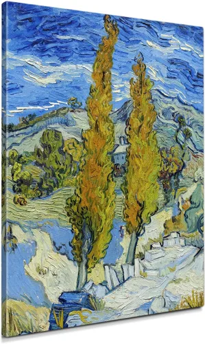 Vista 45 de IPIC - Campo de trigo con cuervos, reproducción artística de Vincent Van Gogh. Lienzo de giclée para decoración del hogar 10#F (20 x 16)