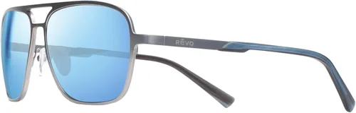 Vista 11 de Revo Gafas de sol Horizon: lente polarizada con marco de navegador de titanio Marco negro satinado con lente de grafito
