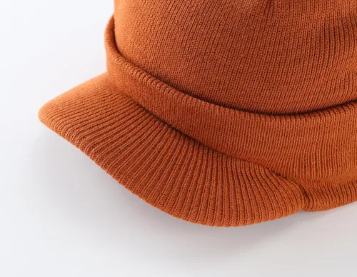 Vista 29 de Home Prefer - Gorro de invierno para hombre con visera, cálida y doble punto.