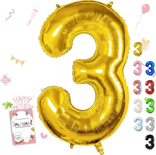 Vista 61 de Globos grandes de 40 pulgadas de números del 0 al 9, globos numéricos para decoración de fiesta de cumpleaños, globos de helio de aluminio