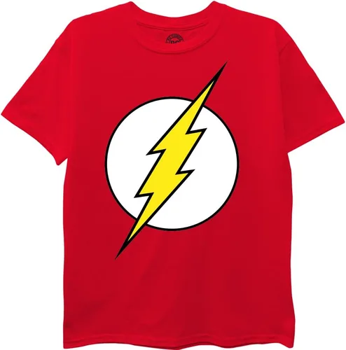 Vista 4 de DC Comics Paquete de 3 camisetas con logotipo de Batman y Superman, The Flash para niños