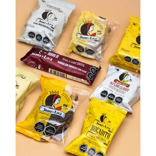 Vista 5 de Juana La Loca Chocolate Alfajor con relleno de Dulce de Leche de Uruguay, 80 g / 2.82 oz (caja de 10)