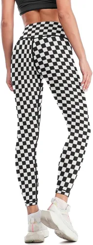 Vista 4 de Tadxcjz Pantalones de yoga de cintura alta para mujer, elásticos en 4 direcciones, suaves, para correr, entrenamiento, pantalones deportivos de yoga
