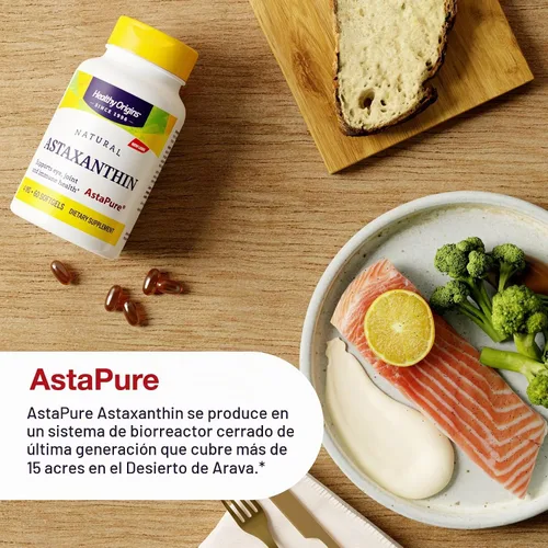 Vista 5 de Healthy Origins Astaxanthin (AstaPure) 0.000141 oz, 150 softgels