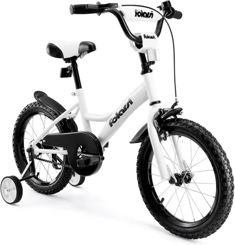 Vista 16 de Bicicleta para niños de 14, 16 y 18 pulgadas para niños y niñas de 3 a 9 años, bicicleta infantil con campana y ruedas de entrenamiento, múltiples