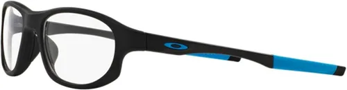 Vista 2 de Oakley Crosslink Strike OX8048-0156 - Lentes de anteojos, montura negra satinada de 2.205 in con lente de demostración transparente, Negro satinado