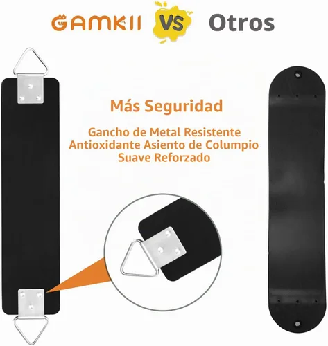 Vista 7 de Juego de columpio con anillo triangular de metal y cadenas antioxidantes de 66 pulgadas, accesorios de reemplazo de columpio con ganchos de presión