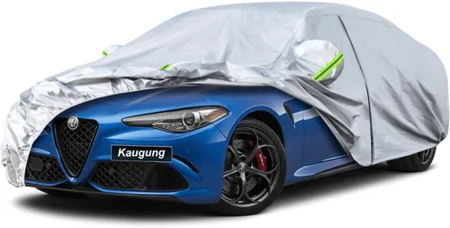 Vista 3 de Kaugung Funda para Coche de Ajuste Personalizado BMW Serie 3 E30 (1982-1994), 7 Capas Resistente al Viento Todo Clima Impermeable Cubierta Exterior
