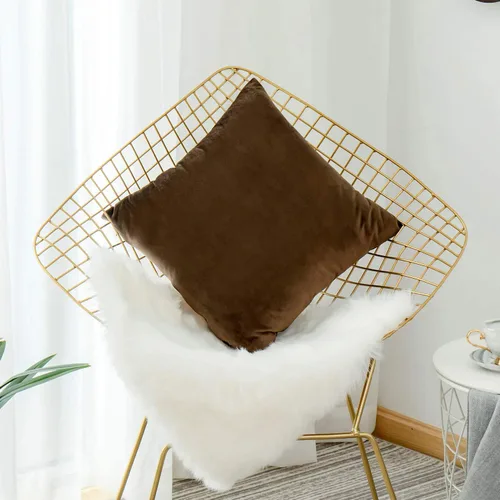 Vista 18 de Home Brilliant Fundas de almohada de primavera de 18x18 pulgadas, fundas de almohada de terciopelo, fundas de almohada cuadradas decorativas sólidas