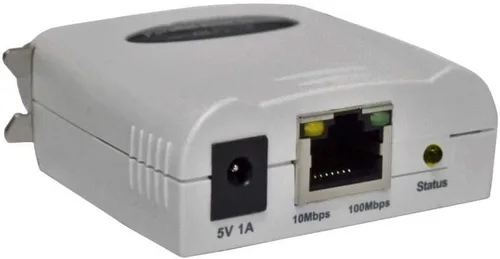 Vista 2 de X-MEDIA XM-PS110P Servidor de impresión paralelo Fast Ethernet de 1 puerto 10/100Mbps Servidor de impresión en red de puertos Parallel Centronics