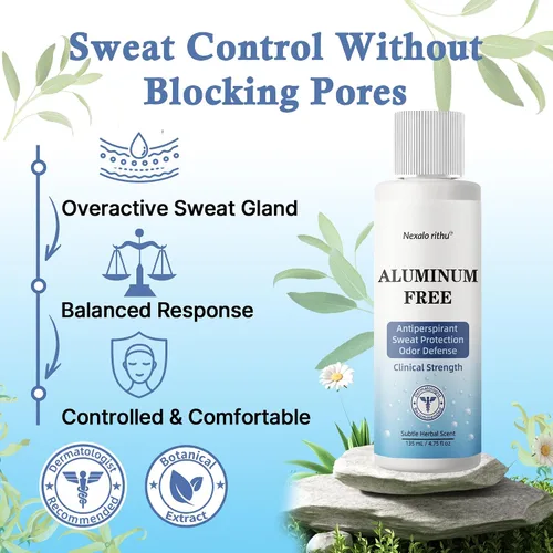 Vista 5 de Antitranspirante sin aluminio para hombres y mujeres Desodorante natural para pieles sensibles Protección 72H contra el sudor y el olor
