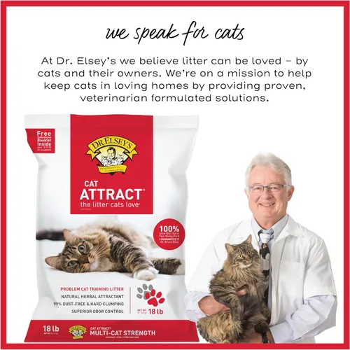 Vista 7 de Dr. Elsey's® Cat Attract® Arena de arcilla compactante para gatos, bolsa de 18 libras