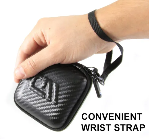 Vista 6 de CASEMATIX Funda de transporte compatible con Dual Electronics XGPS150A Multiusos Universal Bluetooth GPS receptor y cable de carga, no es compatible