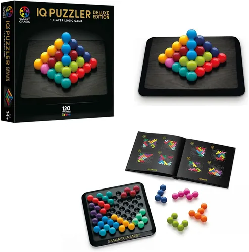 Vista 10 de SmartGames IQ Deluxe Circle - Juego de rompecabezas de lógica con 120 desafíos, estuche de viaje de lujo - Teaser cerebral para adolescentes