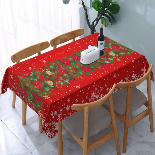 Vista 12 de Mantel de Otoño de Acción de Gracias con Hojas de Calabaza, Mantel Rectangular Lavable de Cuadros Rústicos para Decoración de Cocina y Comedor
