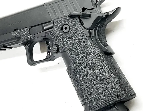Vista 7 de Handleitgrips Cinta de agarre para pistola compatible con Springfield Prodigy – Cinta de agarre de pistola de goma texturizada negra, fácil