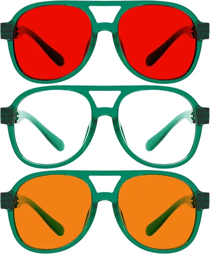 Vista 277 de Eyekepper Gafas de luz azul para hombre y mujer, paquete de 6 lentes Pilot Paquete de 6 color mezclado