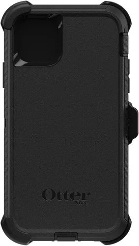 Vista 4 de OtterBox - Funda para iPhone 11 Pro Max Defender Series, color negro, resistente y duradera, con protección de puerto, incluye soporte de clip