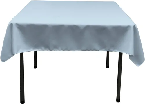 Vista 125 de LA Linen. Mantel cuadrado de popelina de poliéster