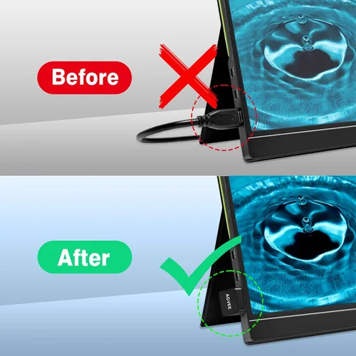 Vista 2 de AGVEE Paquete de 1 adaptador HDMI macho a HDMI hembra en ángulo de 180 grados, en forma de U 8K a 60HZ, convertidor de conector extensor