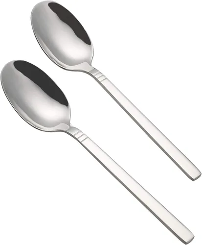 Vista 7 de Morcte Cuchara de cena de acero inoxidable de 12 piezas, cuchara de cubiertos de 7.8 pulgadas