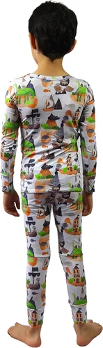 Vista 6 de Unisex de género neutro - Niños y niñas - Conjuntos de pijama únicos - Extra cómodo hecho de seda viscosa de bambú suave