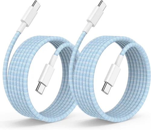 Vista 16 de Cable de carga rápida USB C a C de 10 pies, cable de carga largo tipo C a USB C para Apple iPhone 17 Pro Max/17 Air/16 Pro/15 Plus, MacBook Pro