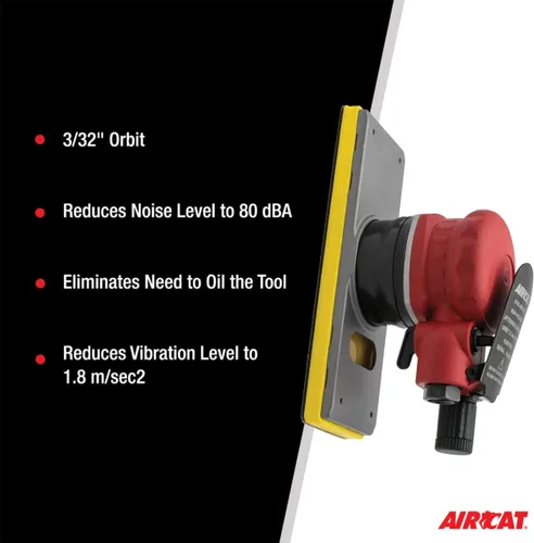 Vista 3 de AIRCAT Herramientas neumáticas 6700-JBS-332: Lijadora Jitterbug, órbita de 3/32 pulgadas, 10,000 RPM