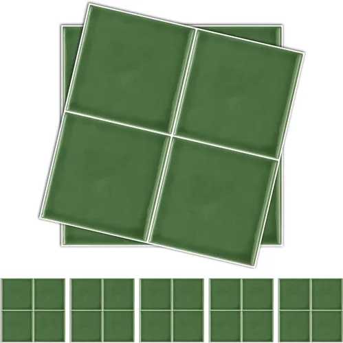 Vista 35 de Alwayspon Adhesivo de vinilo brillante de ladrillo de Provenza, autoadhesivo para azulejos de pared de transferencia de salpicaduras para cocina
