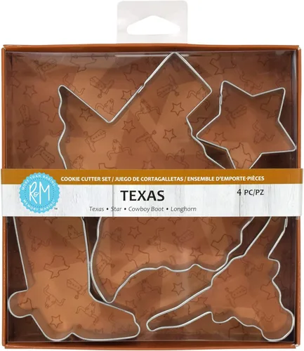 Vista 8 de R&M International Southwest - Cortadores de galletas, cactus, coyote, botas vaqueras, sombrero, cuernos largos, juego de 5 piezas