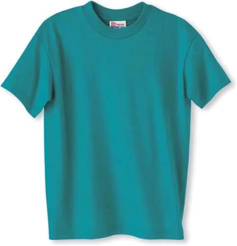 Vista 2 de Hanes - Camiseta de algodón y poliéster para jóvenes ComfortBlend 5050