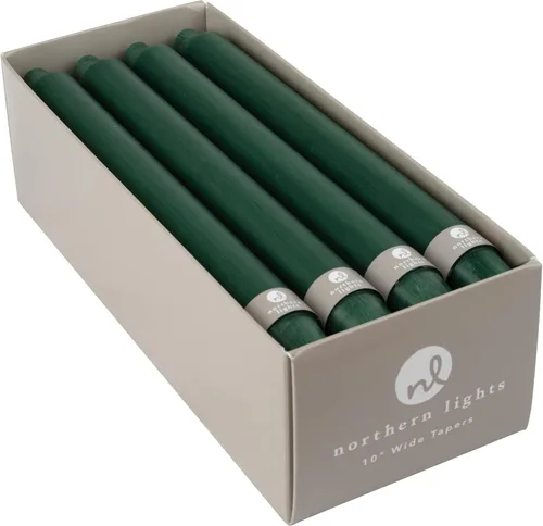Vista 7 de Northern Lights Candles - 7" 12pk Tapers - Hunter Green - 71737