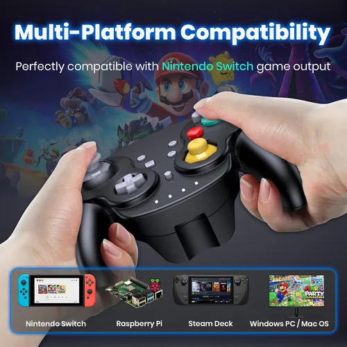 Vista 4 de 2.4 GHz Wireless NGC Switch Online Controller, GameCube Style Pro Controller Compatible with SwitchSwitch OLED, PC, Mac OS, Android, Steam Deck
